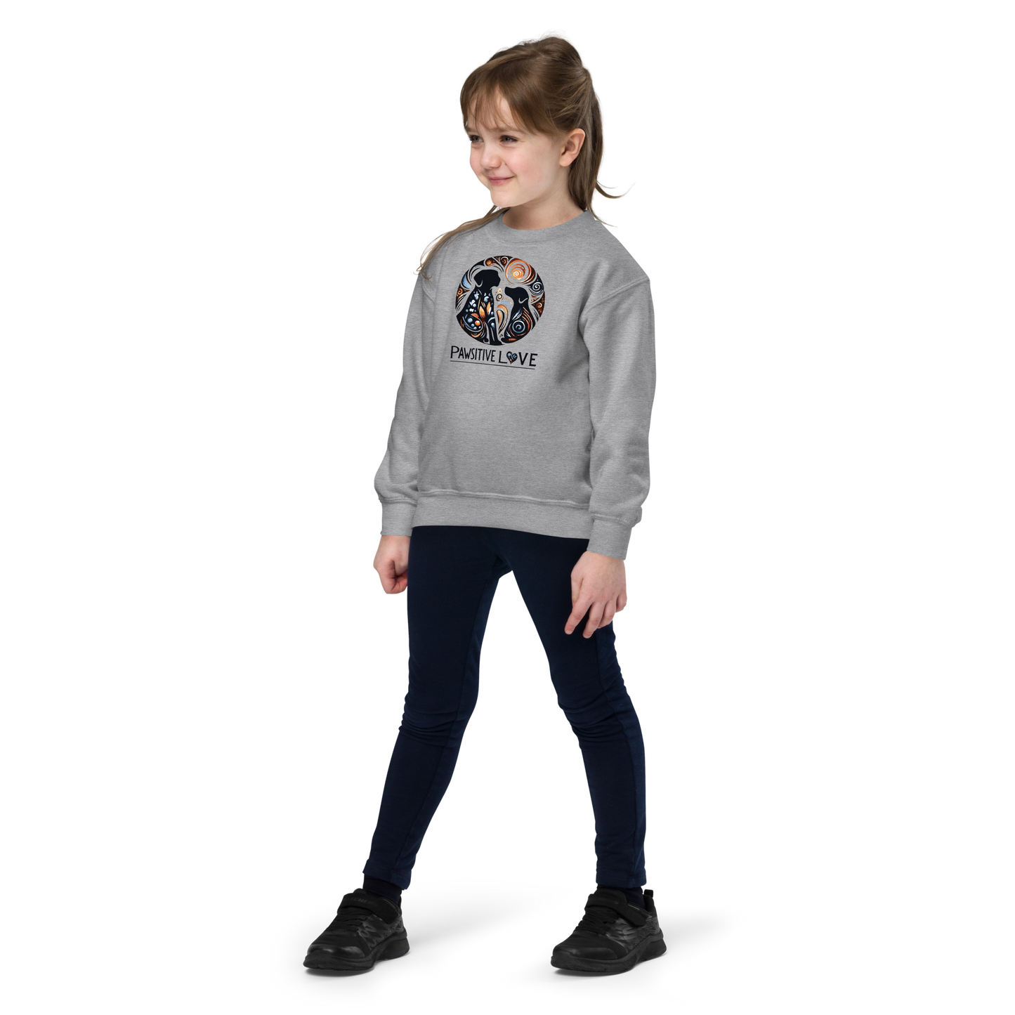 Canine Whirlpool -Pawsitive Love - Youth Sweatshirt