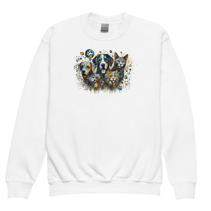 Paws in Colorful Conversation - Pollock - Youth Sweatshirt