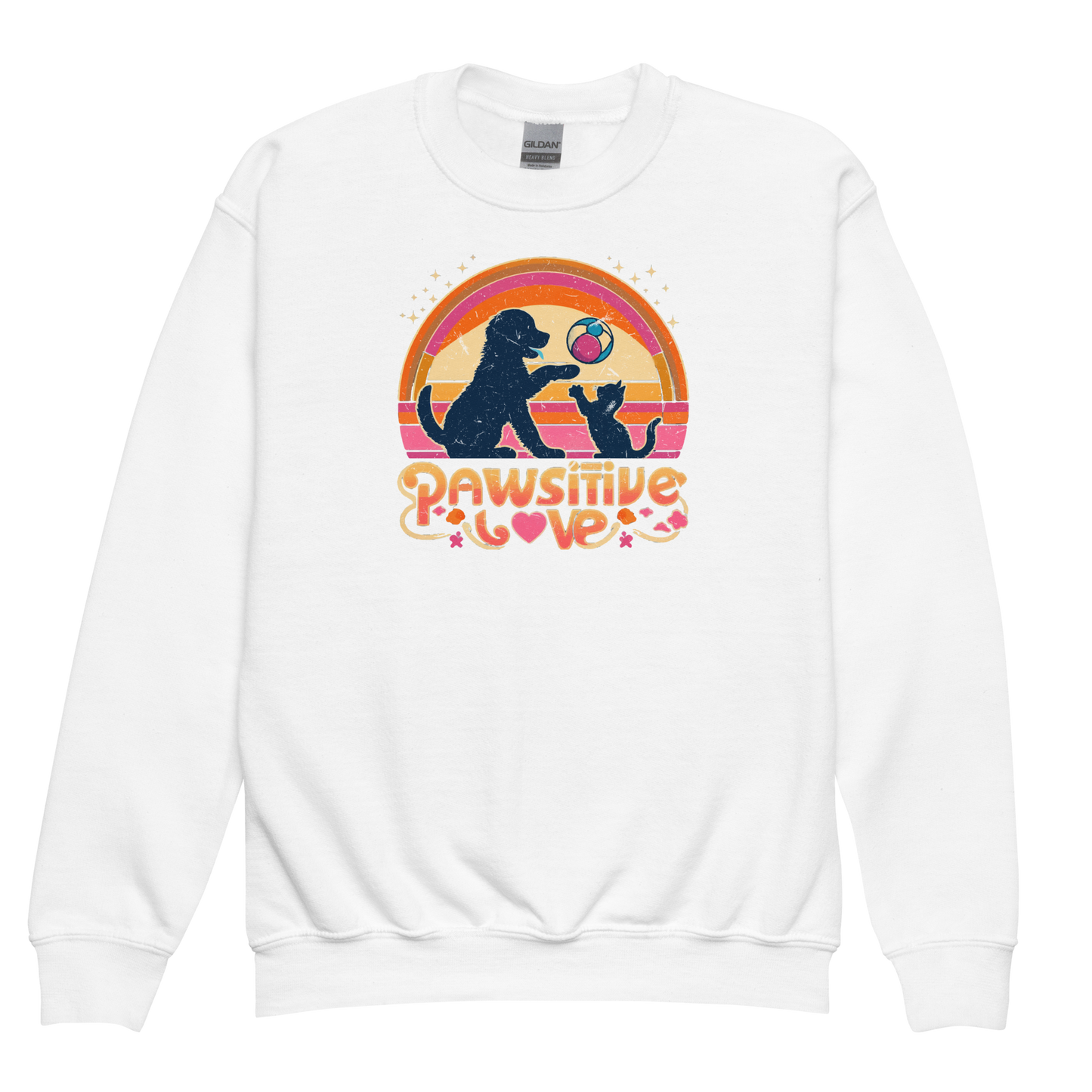 Rainbow Rendezvous - Pawsitive Love - Youth Sweatshirt