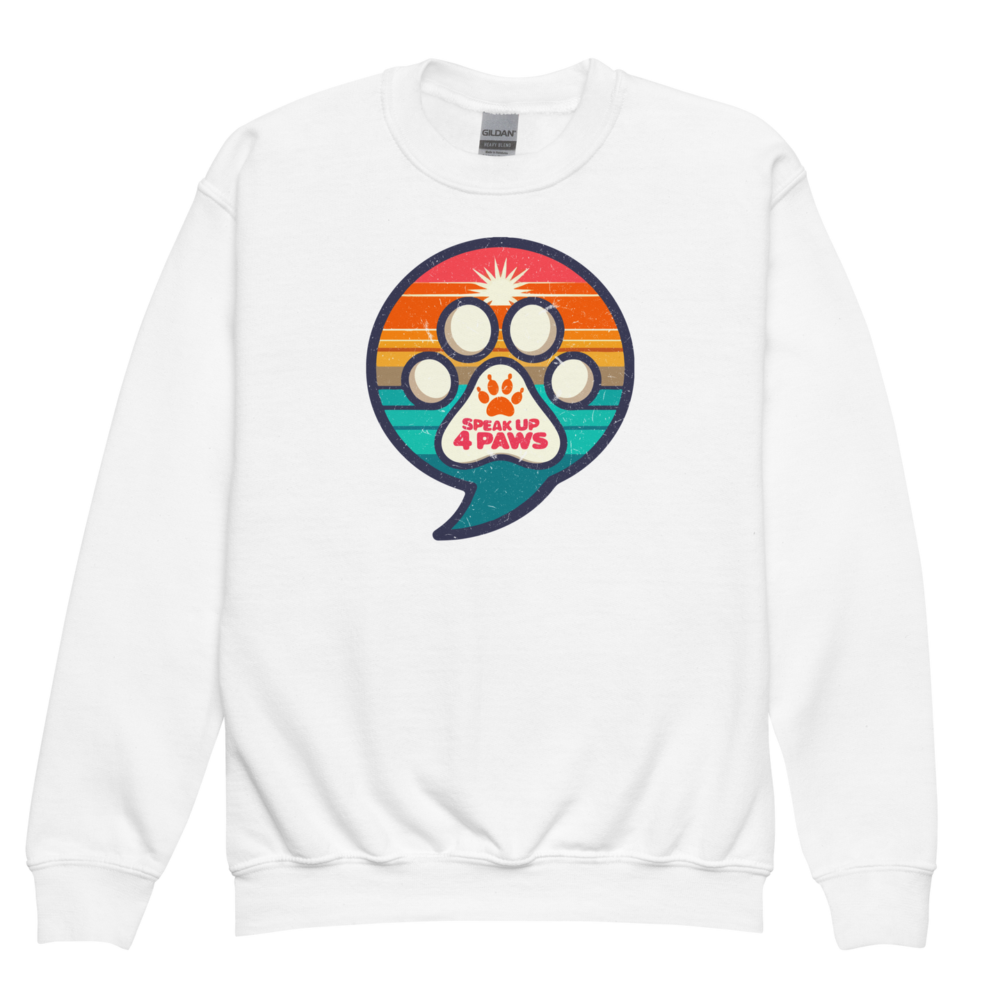 Speak Up 4 Paws - 1970s - Youth Sweatshirt