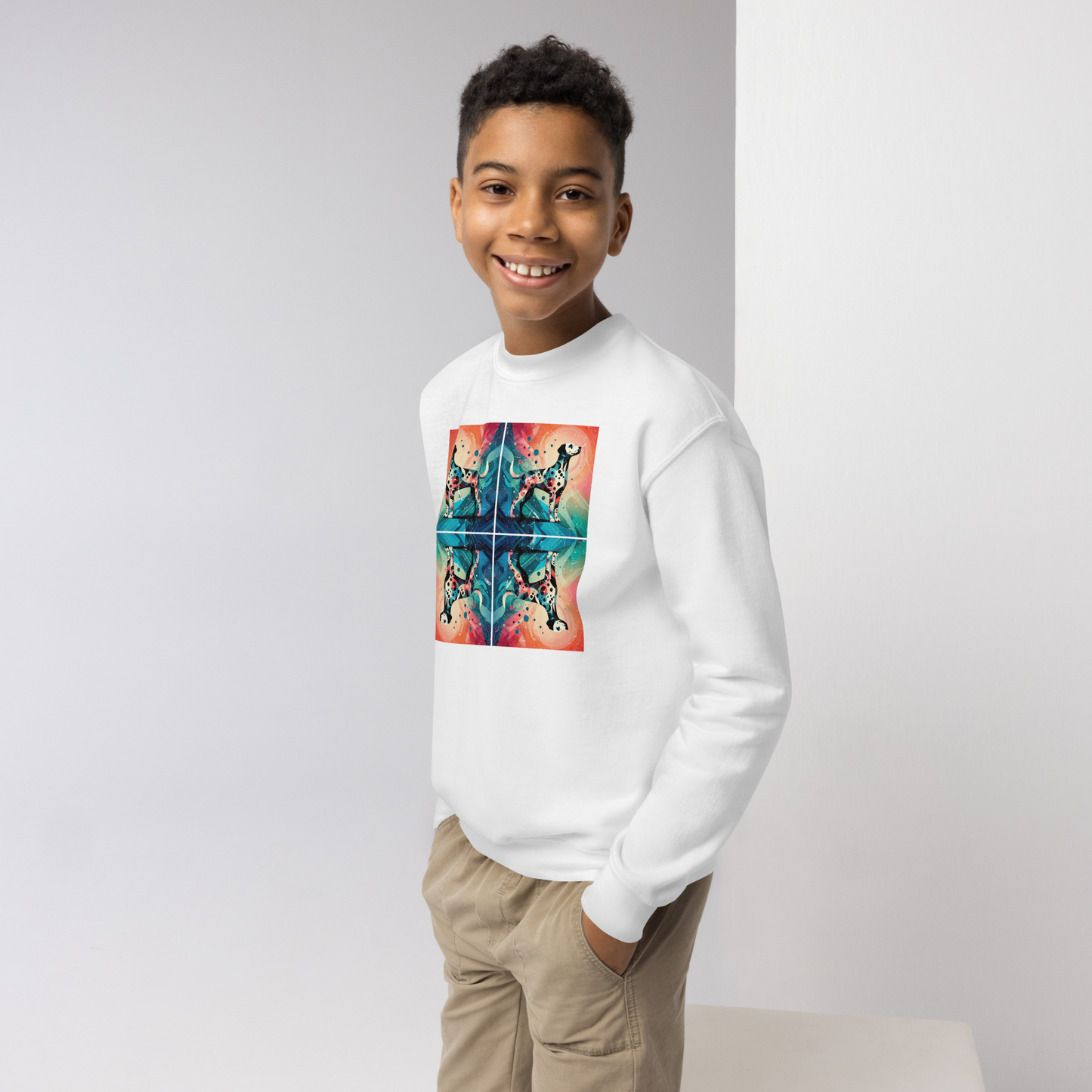 Vibrant Canine Mosaic - Youth Sweatshirt