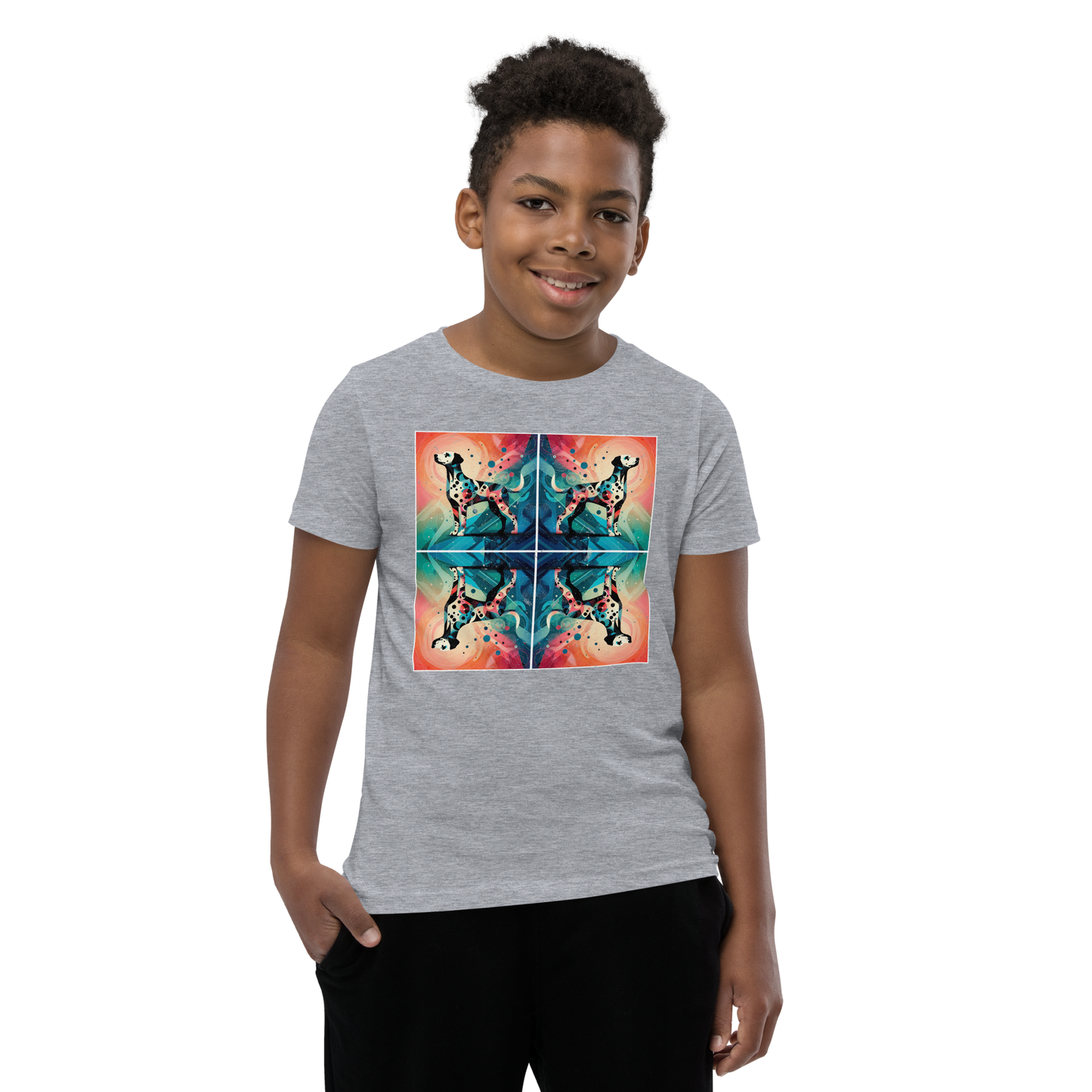 Vibrant Canine Mosaic - Youth Tee