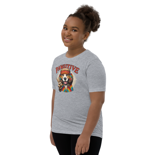 Groovy Canine Vibes - Pawsitive Peace - Youth Signature Tee