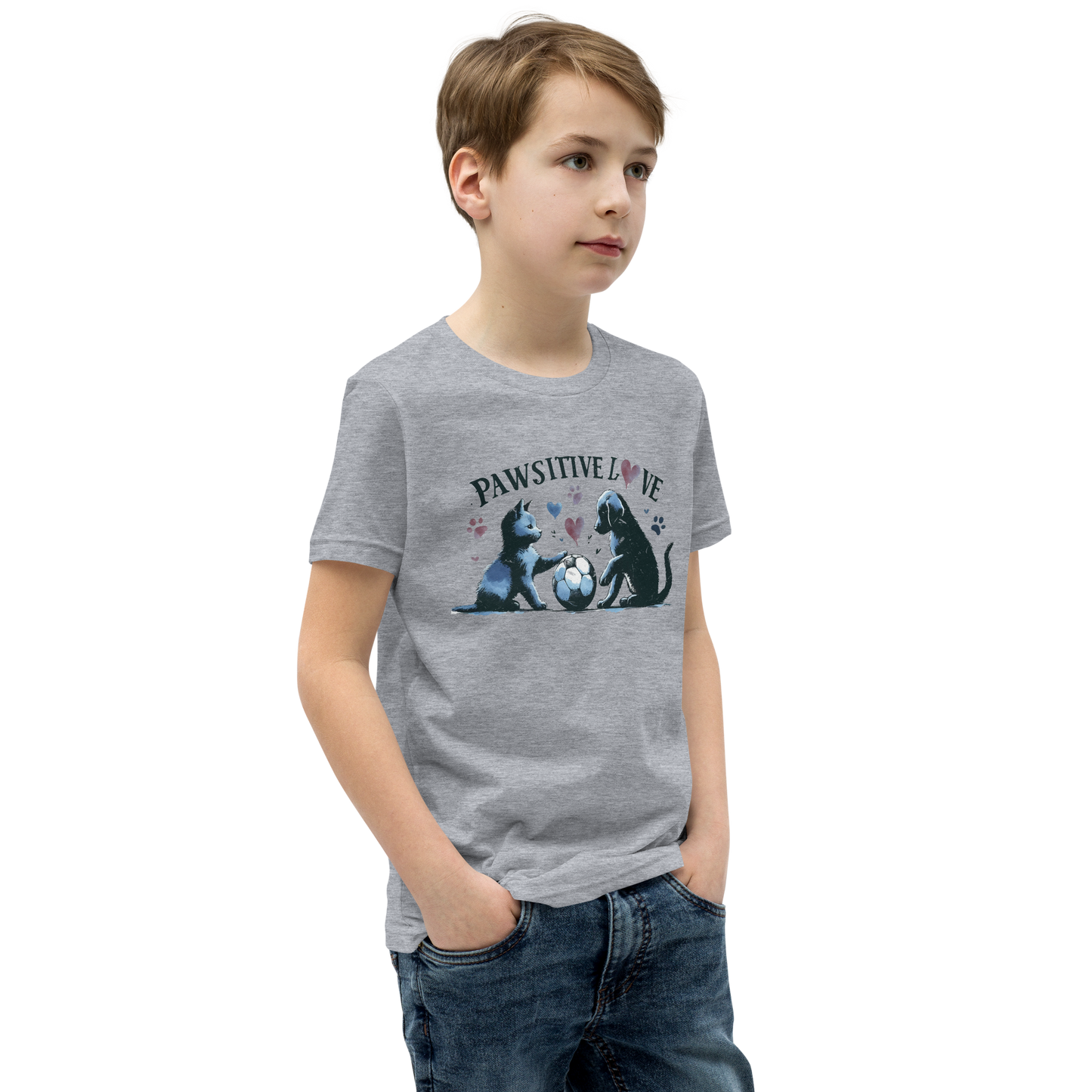 Azure Harmony - Pawsitive Love - Youth Tee