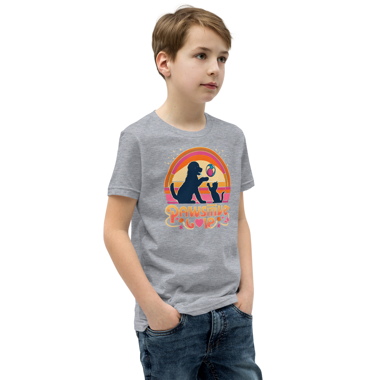 Rainbow Rendezvous - Pawsitive Love - Youth Signature Tee