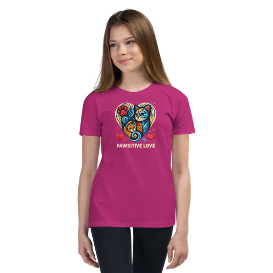 Feline Harmony - Pawsitive Love - Youth Tee