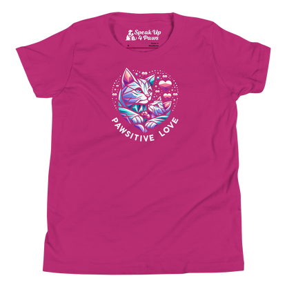 Geometric Whiskerheart - Pawsitive Love - Youth Tee