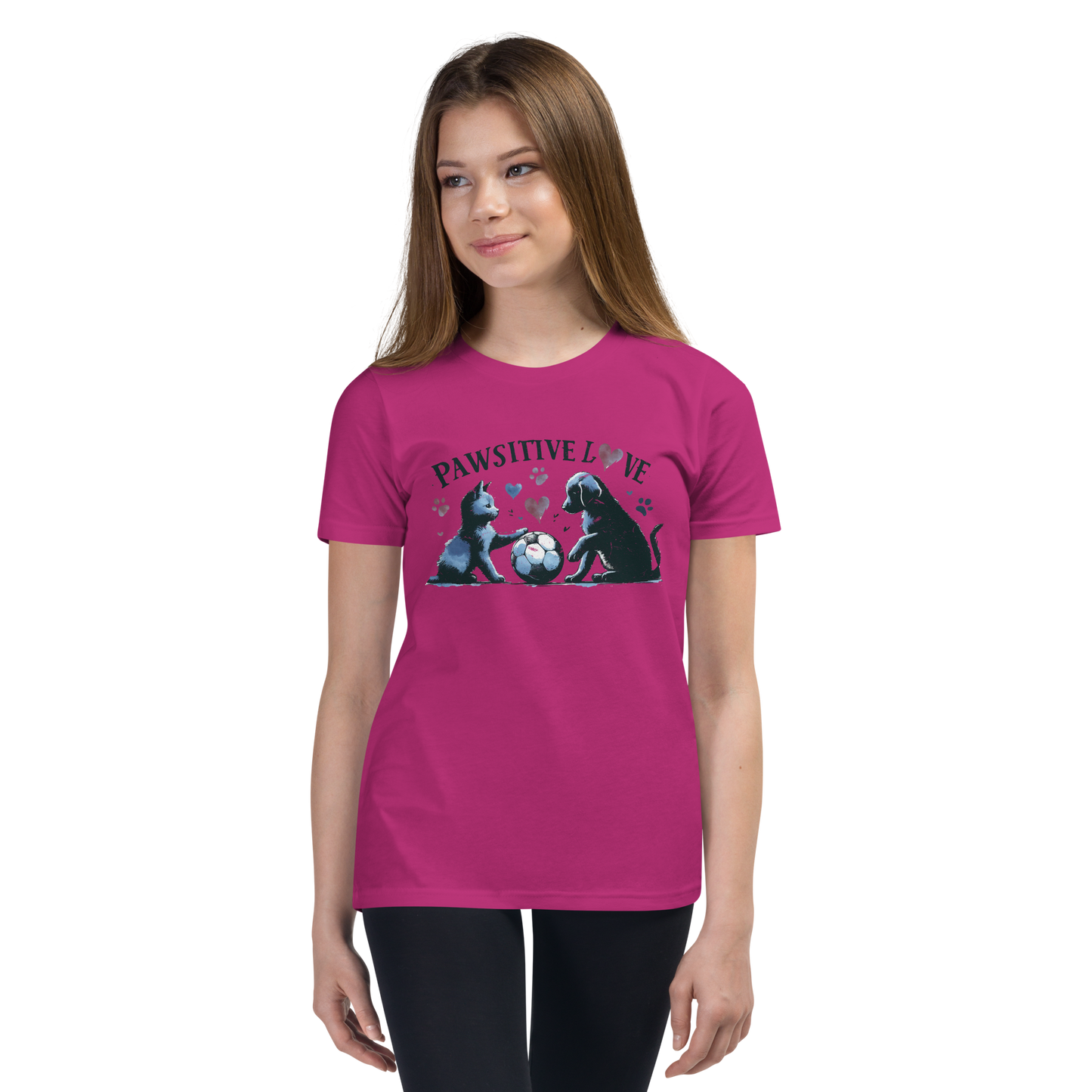 Azure Harmony - Pawsitive Love - Youth Tee