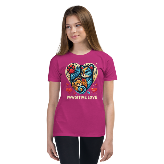 Feline Harmony - Pawsitive Love - Youth Signature Tee