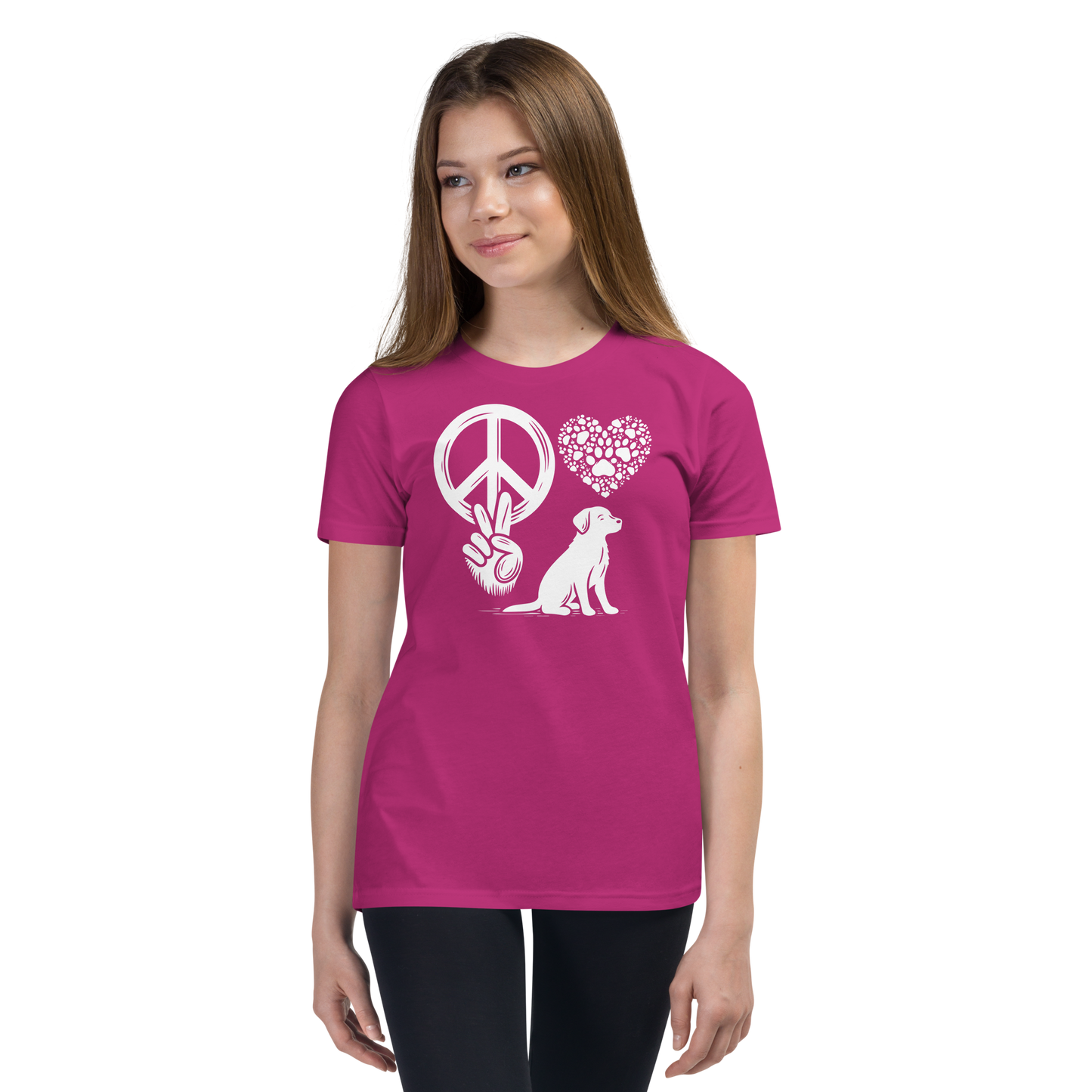 Harmony Unleashed - Peace-Love-Dog - Youth Signature Tee