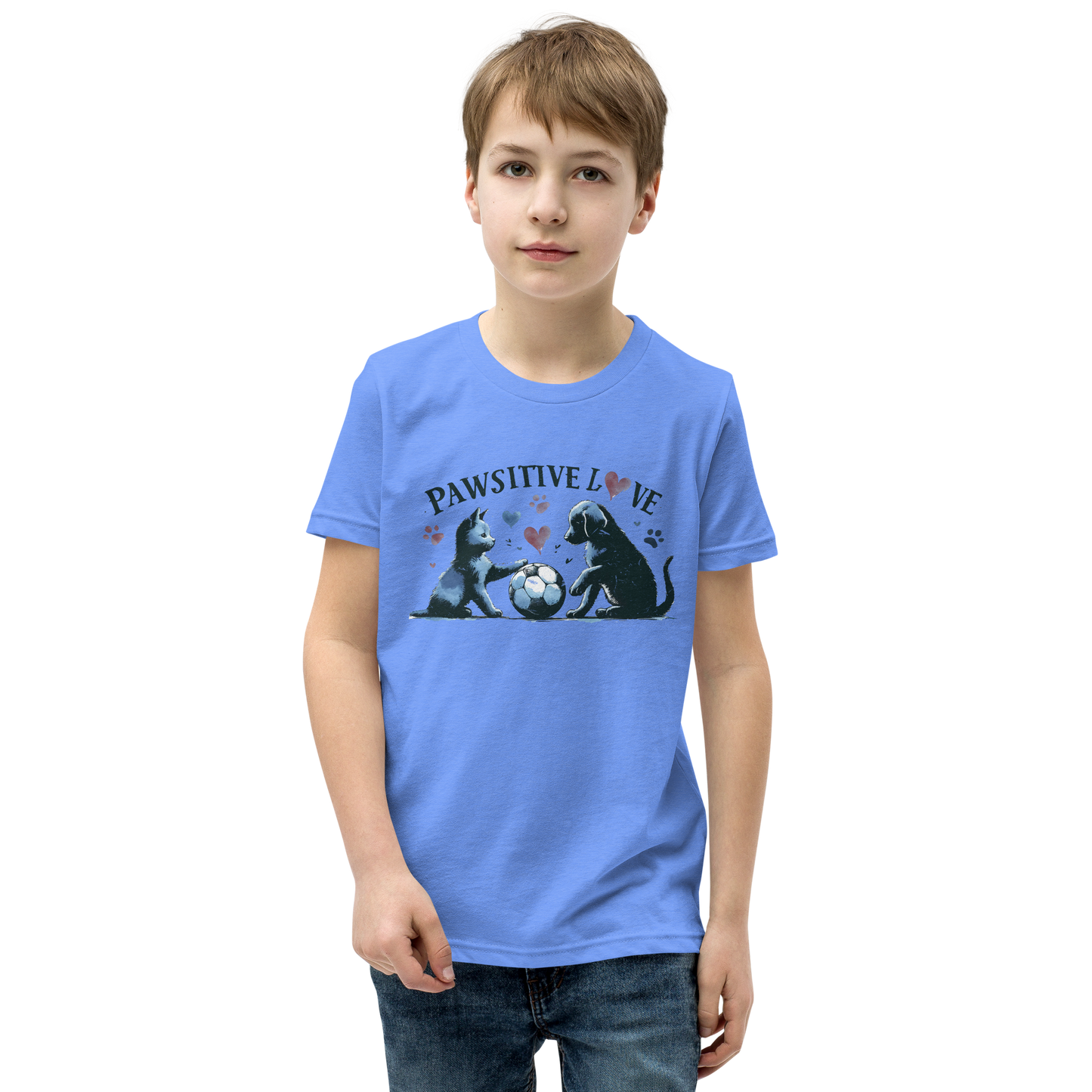 Azure Harmony - Pawsitive Love - Youth Tee