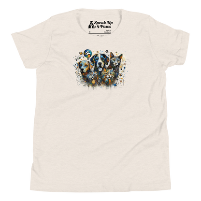 Paws in Colorful Conversation - Pollock - Youth Tee