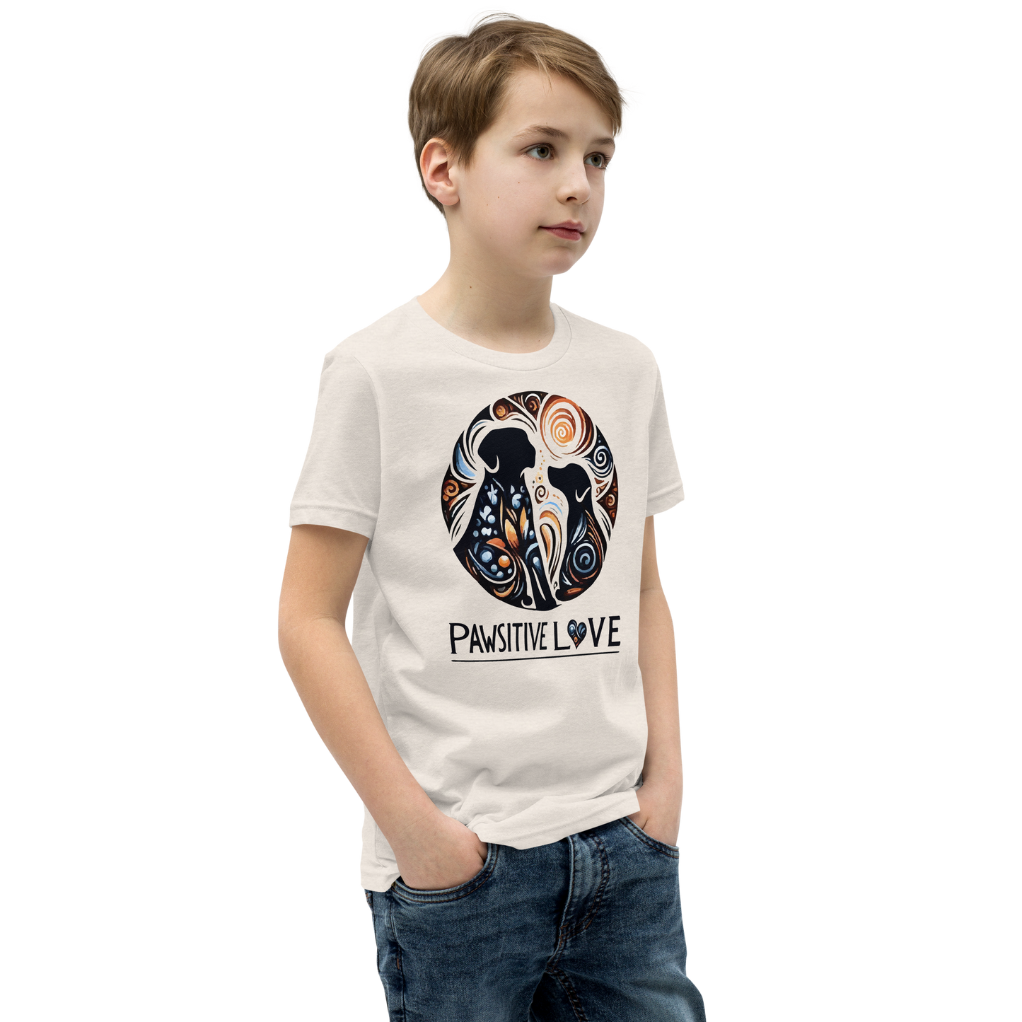 Swirl of Pawsitivity - Youth Signature Tee