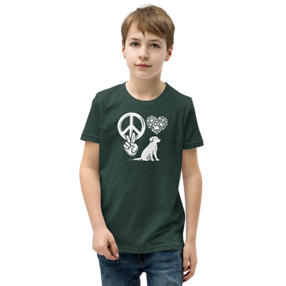 Harmony Unleashed - Peace-Love-Dog - Youth Tee