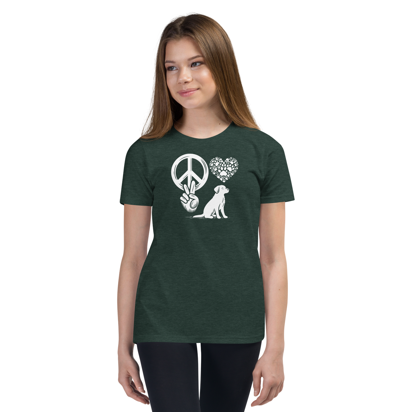 Harmony Unleashed - Peace-Love-Dog - Youth Tee