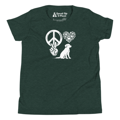 Harmony Unleashed - Peace-Love-Dog - Youth Tee