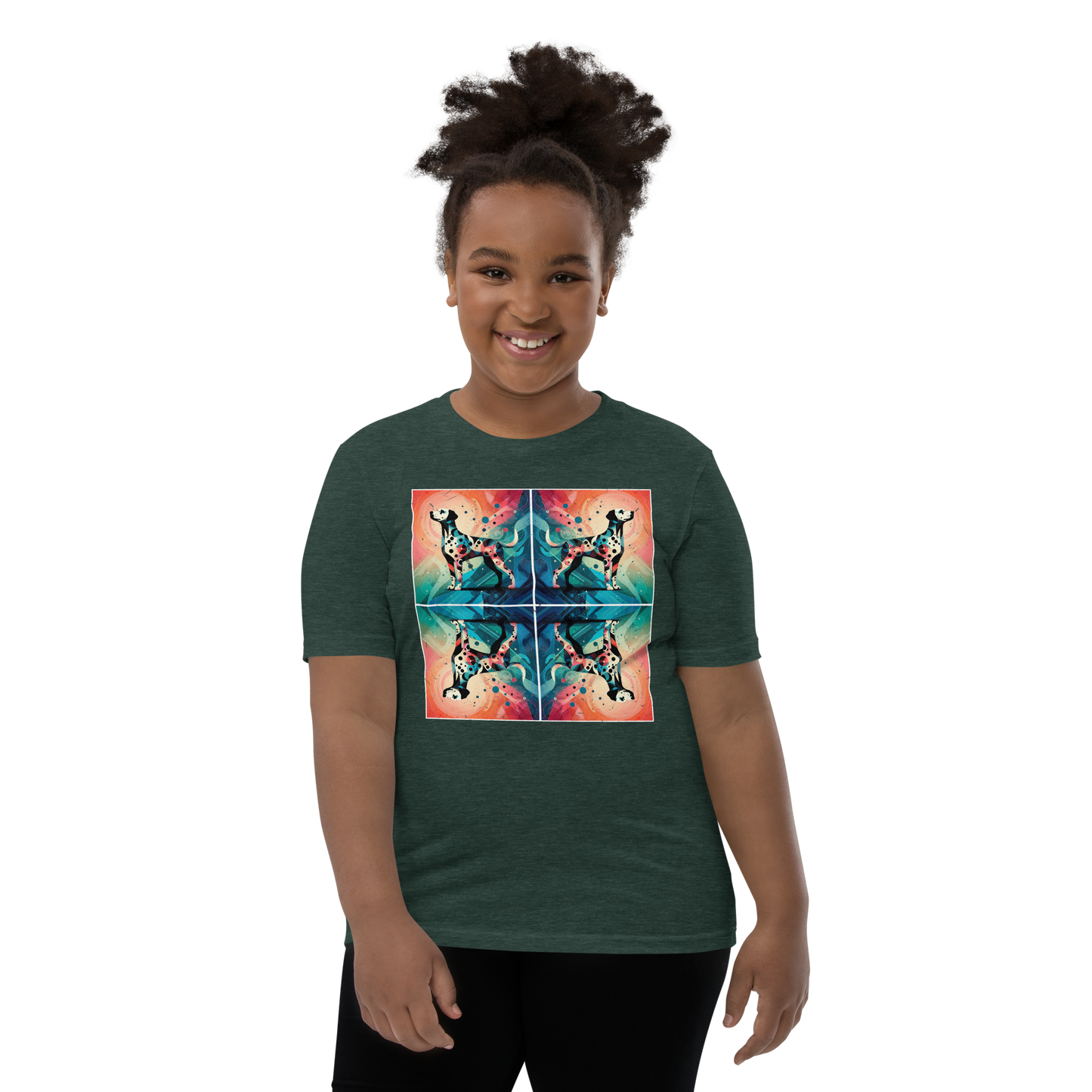 Vibrant Canine Mosaic - Youth Tee