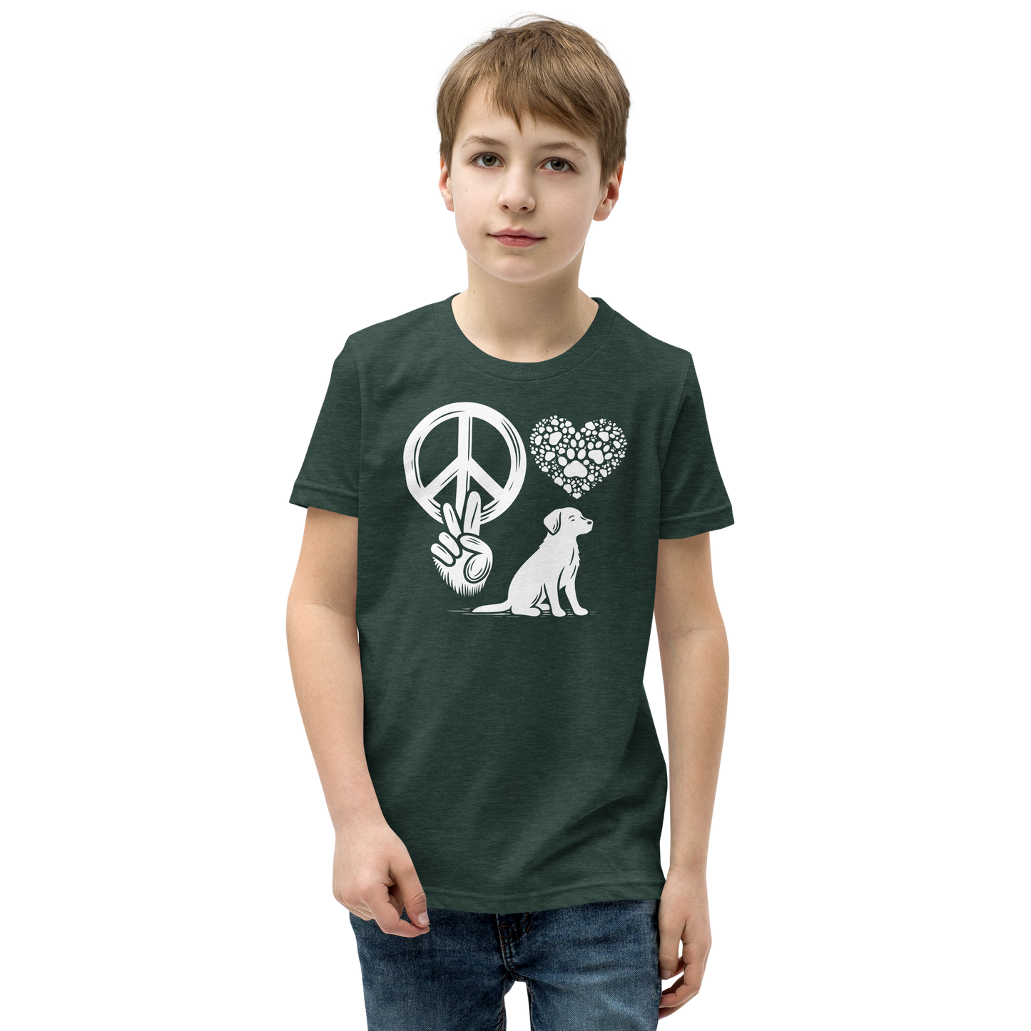 Harmony Unleashed - Peace-Love-Dog - Youth Signature Tee