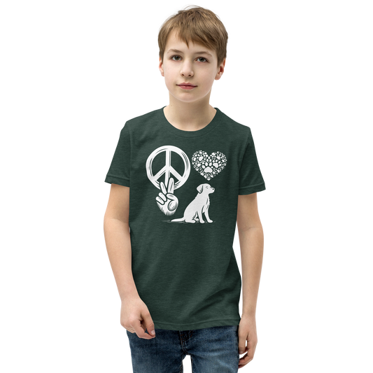 Harmony Unleashed - Peace-Love-Dog - Youth Signature Tee