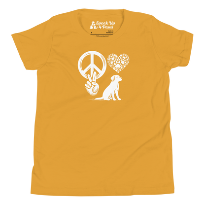 Harmony Unleashed - Peace-Love-Dog - Youth Tee