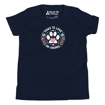 Floral Pawprints - Paws to Love - Youth Tee