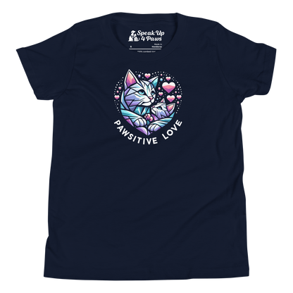 Geometric Whiskerheart - Pawsitive Love - Youth Tee