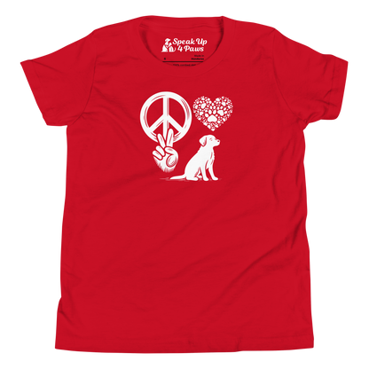 Harmony Unleashed - Peace-Love-Dog - Youth Tee