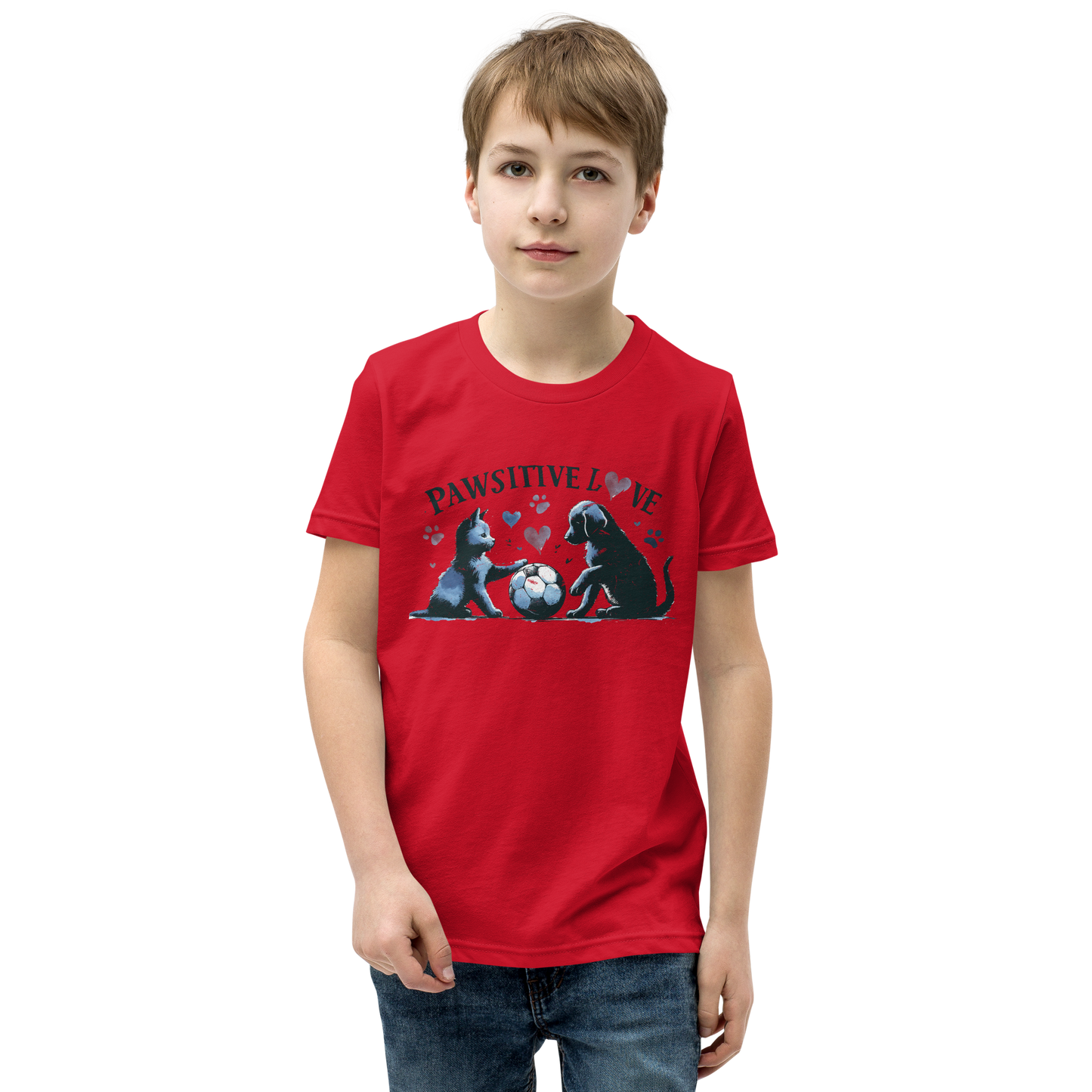 Azure Harmony - Pawsitive Love - Youth Tee