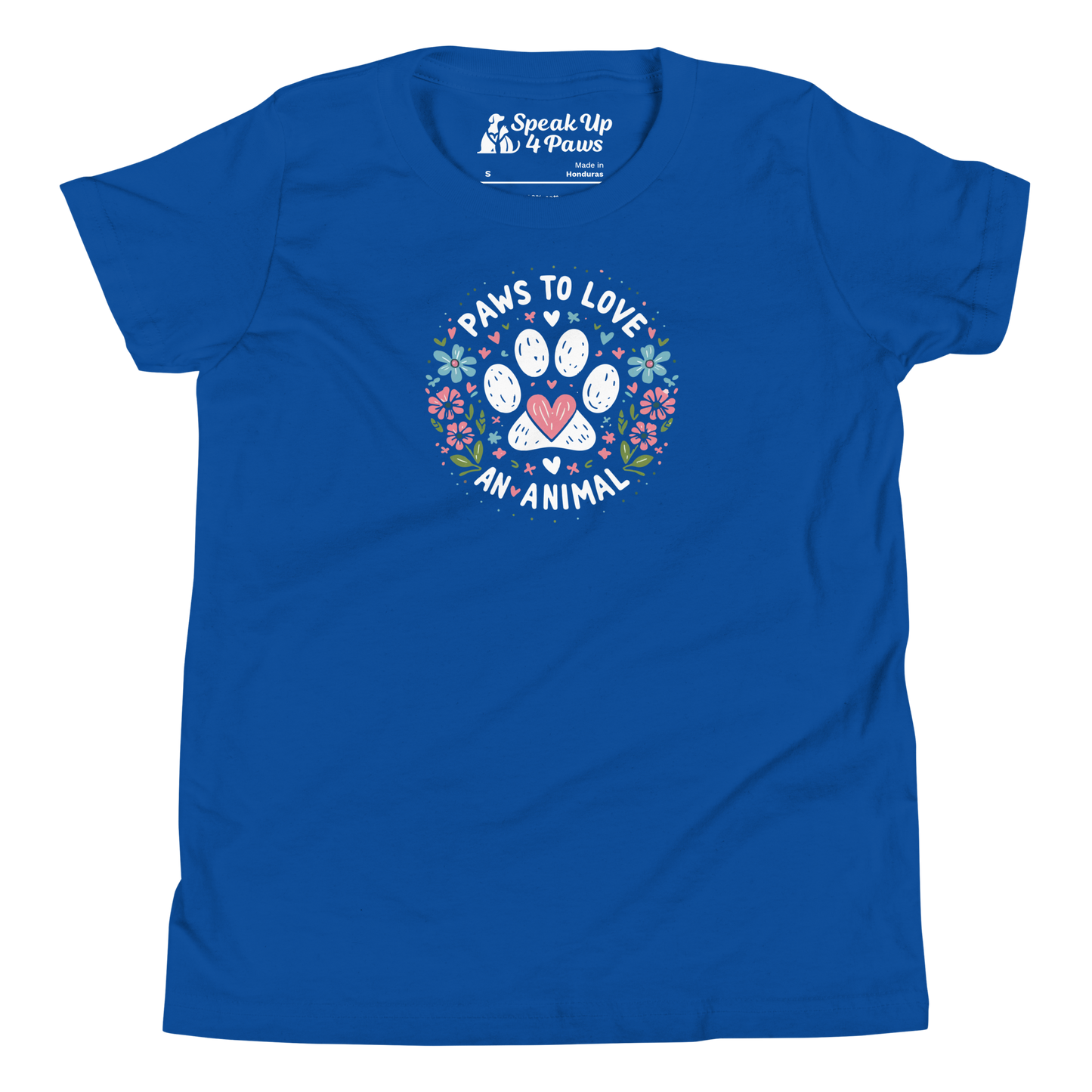 Floral Pawprints - Paws to Love - Youth Tee