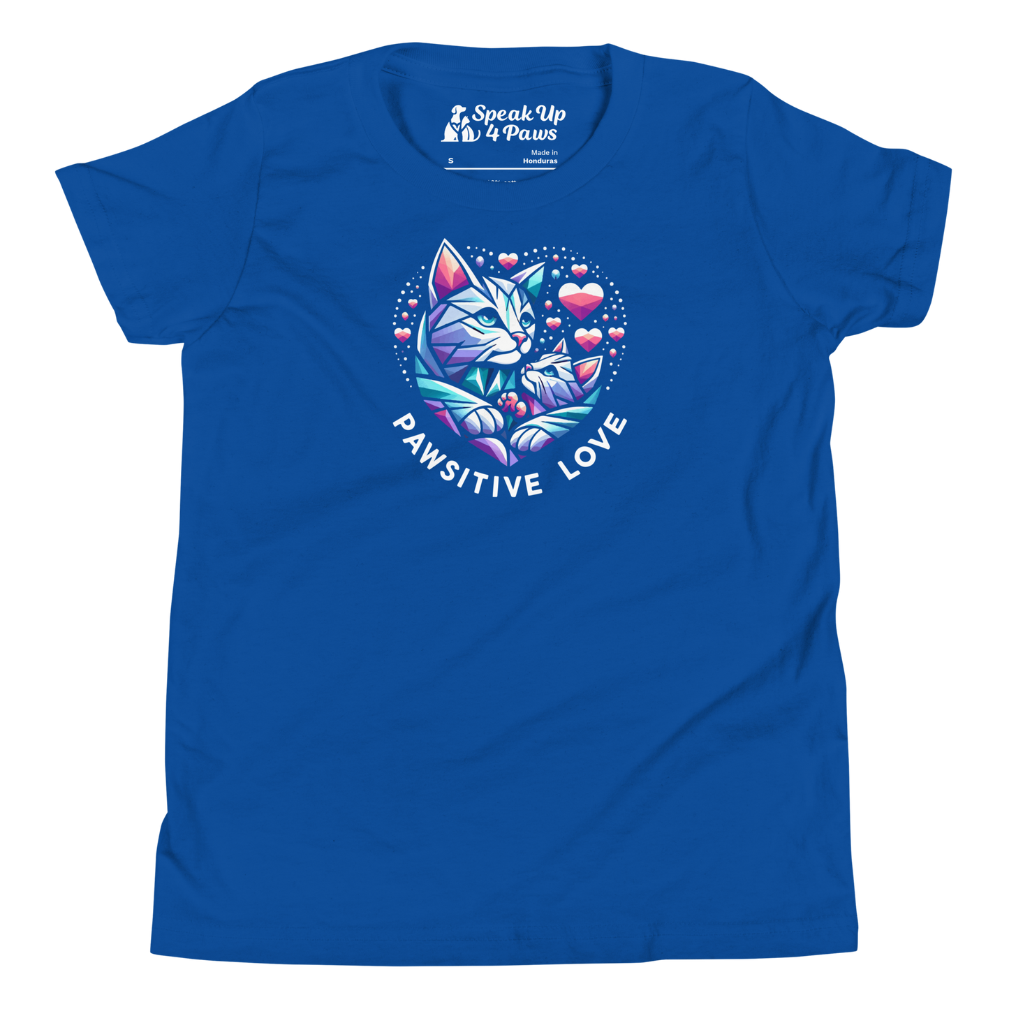 Geometric Whiskerheart - Pawsitive Love - Youth Tee