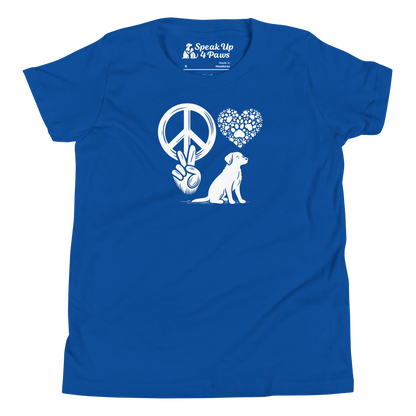 Harmony Unleashed - Peace-Love-Dog - Youth Tee