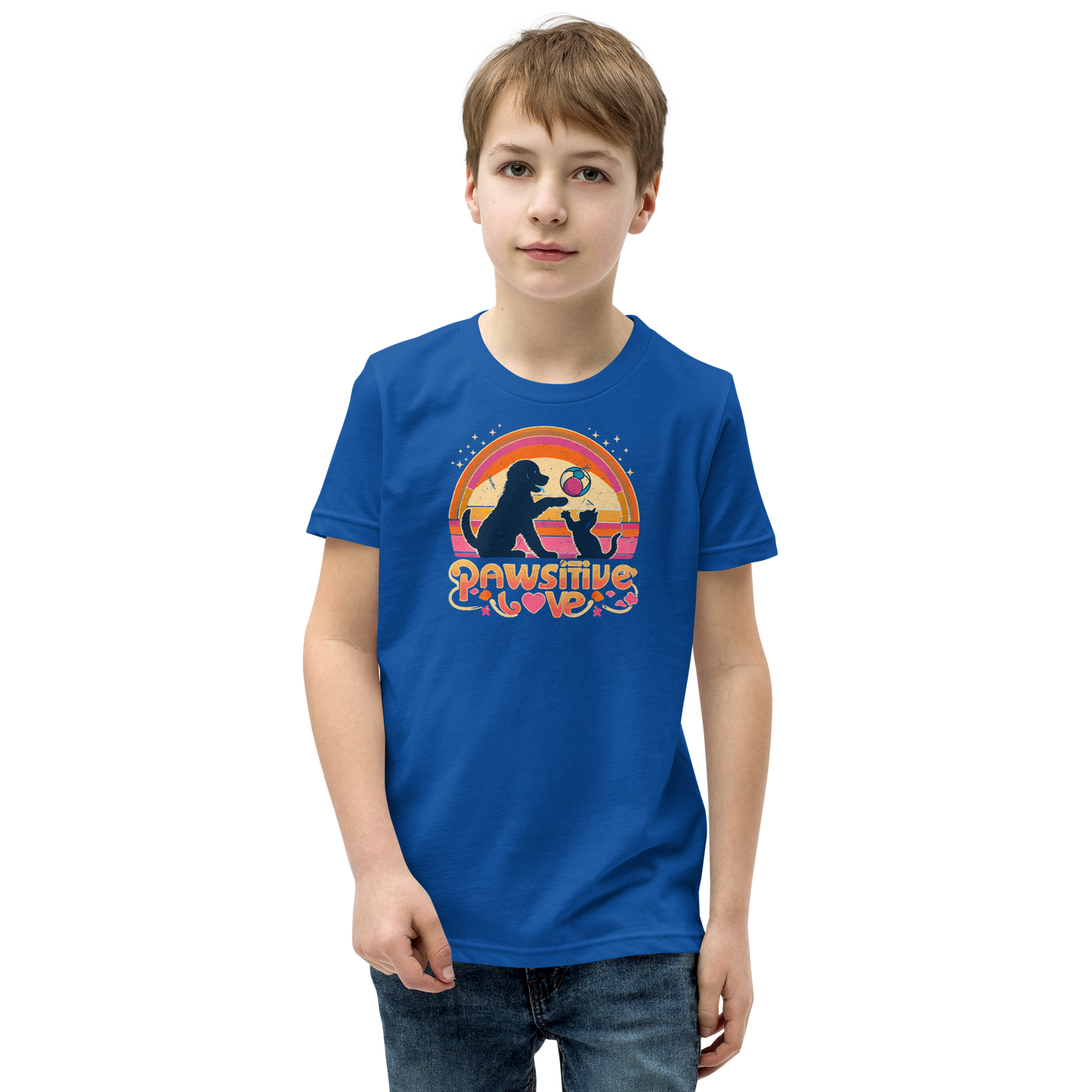 Rainbow Rendezvous - Pawsitive Love - Youth Tee