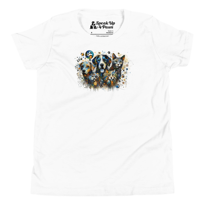 Paws in Colorful Conversation - Pollock - Youth Tee