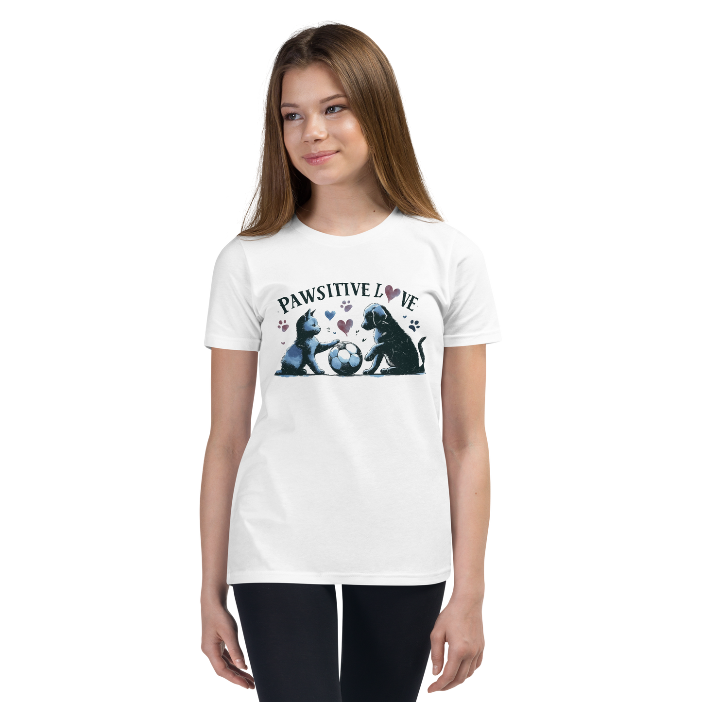 Azure Harmony - Pawsitive Love - Youth Tee